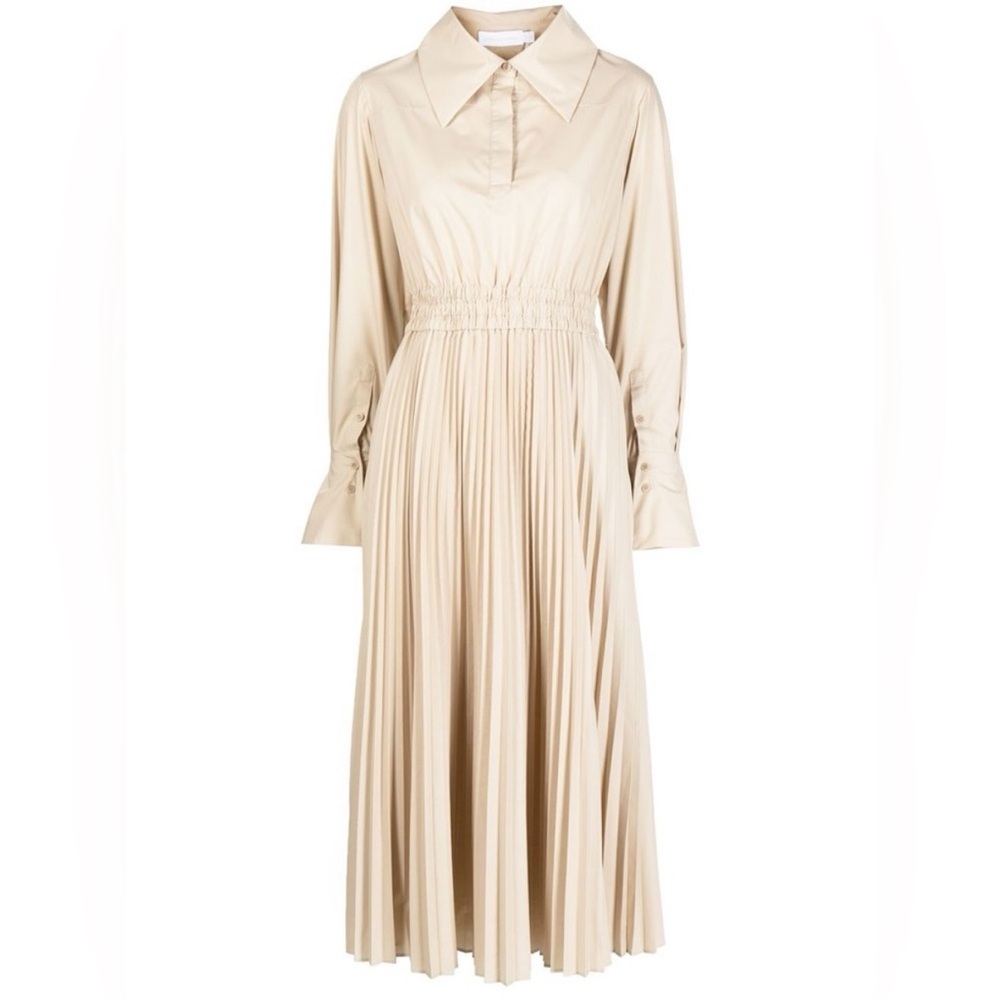 NWOT Simkhai Oversized-collar pleated shirt dress women, 0 - Picture 3 of 3